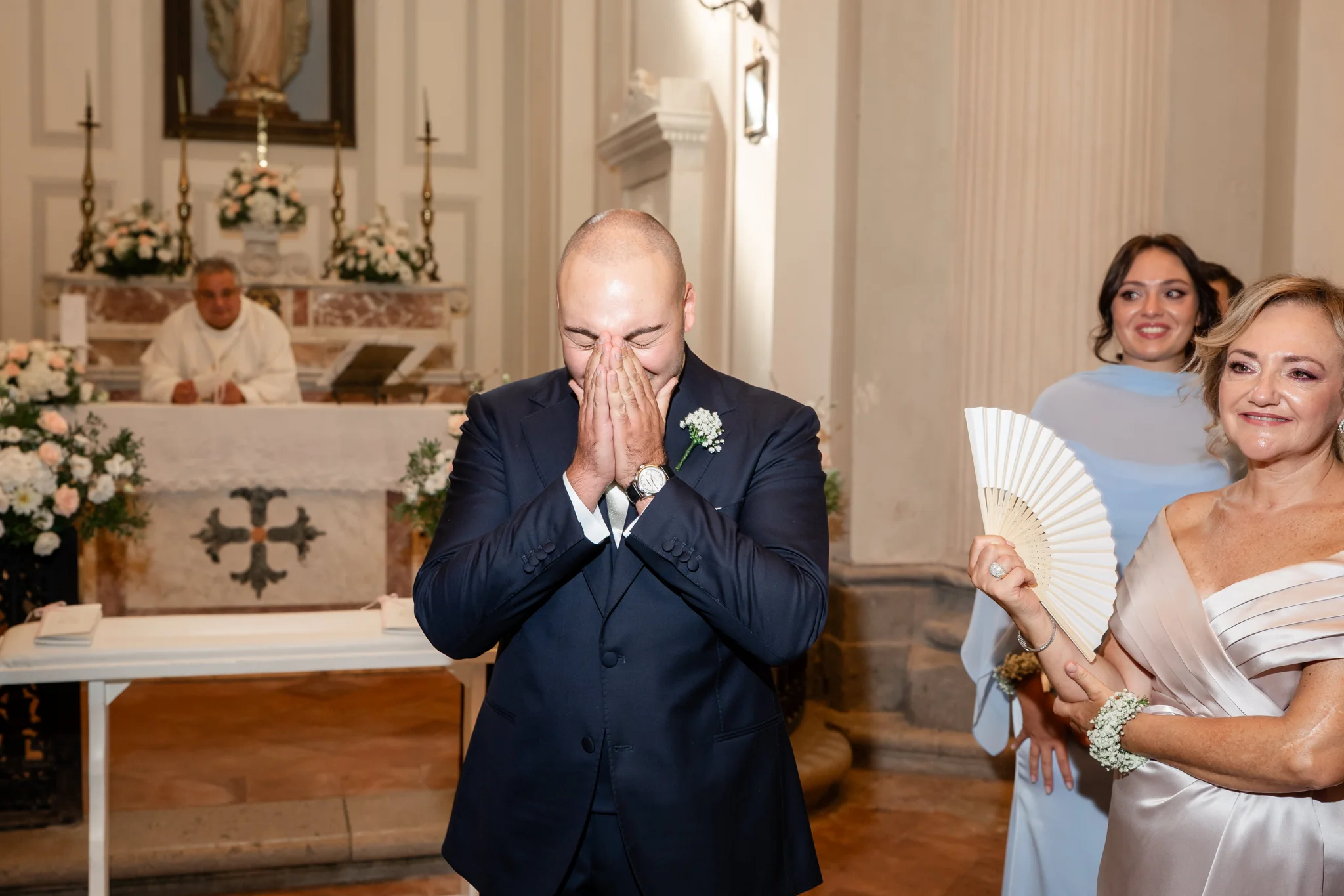 L’emozione di Giuseppe in attesa di Nicoletta