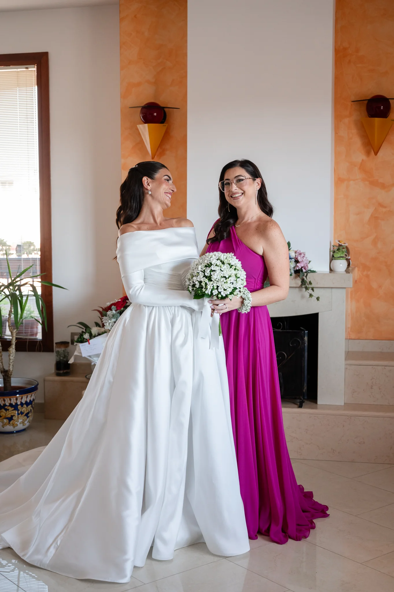 Nicoletta con una persona cara prima di uscire